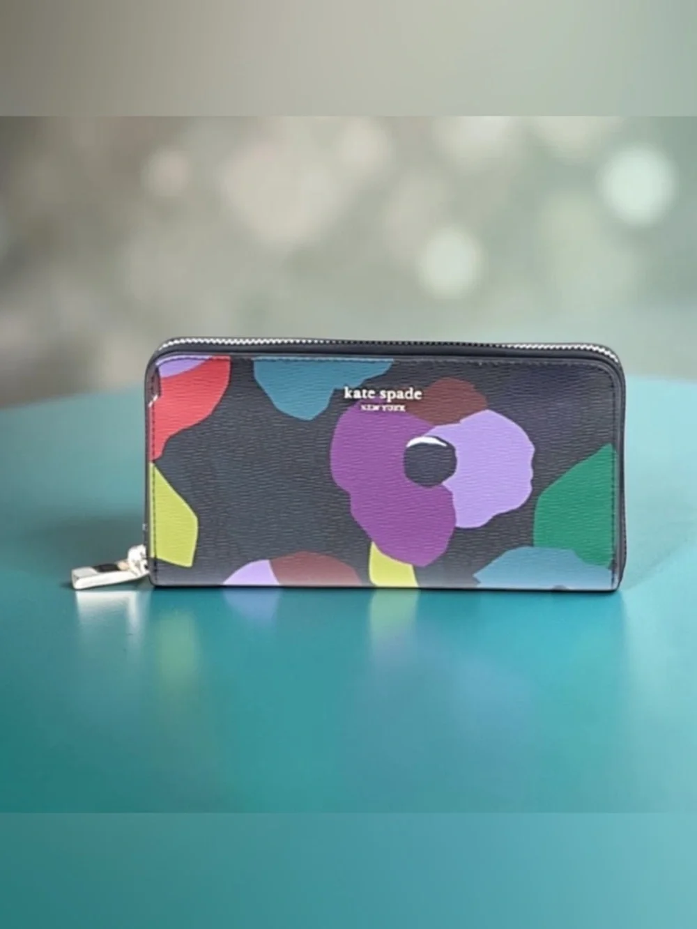 ♠️KATE SPADE♠️Spencer Floral Collage Zip-Around Continental Wallet/NWOT